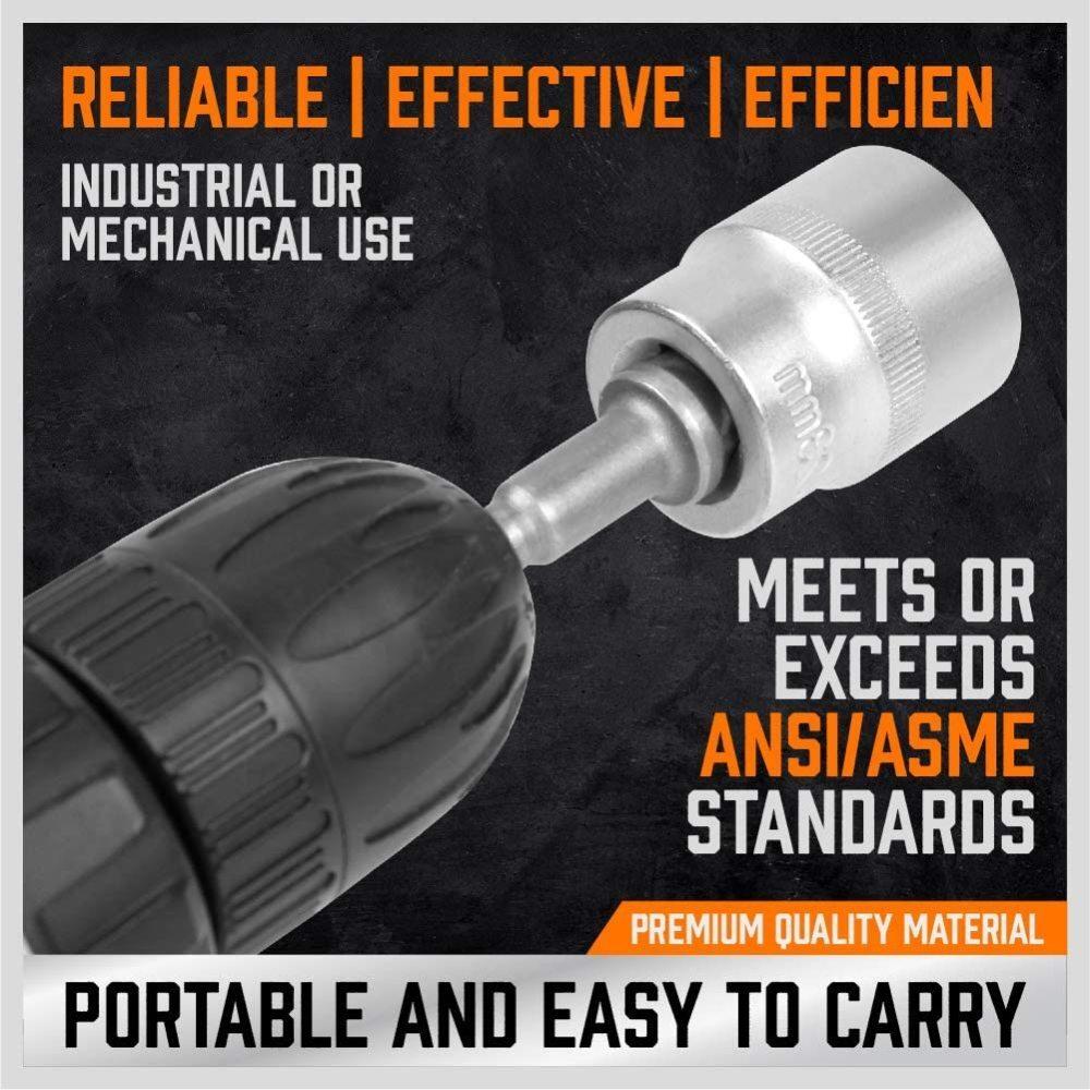 Переходник для торцевого ключа, шестигранная головка дрели, хвостовик гайковерта 1/4 3/8 1/2, удлинитель головки шатуна, сверла