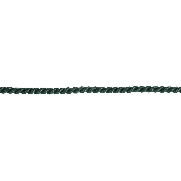 Cordon tressé Vert foncé Ø 4 mm Au mètre