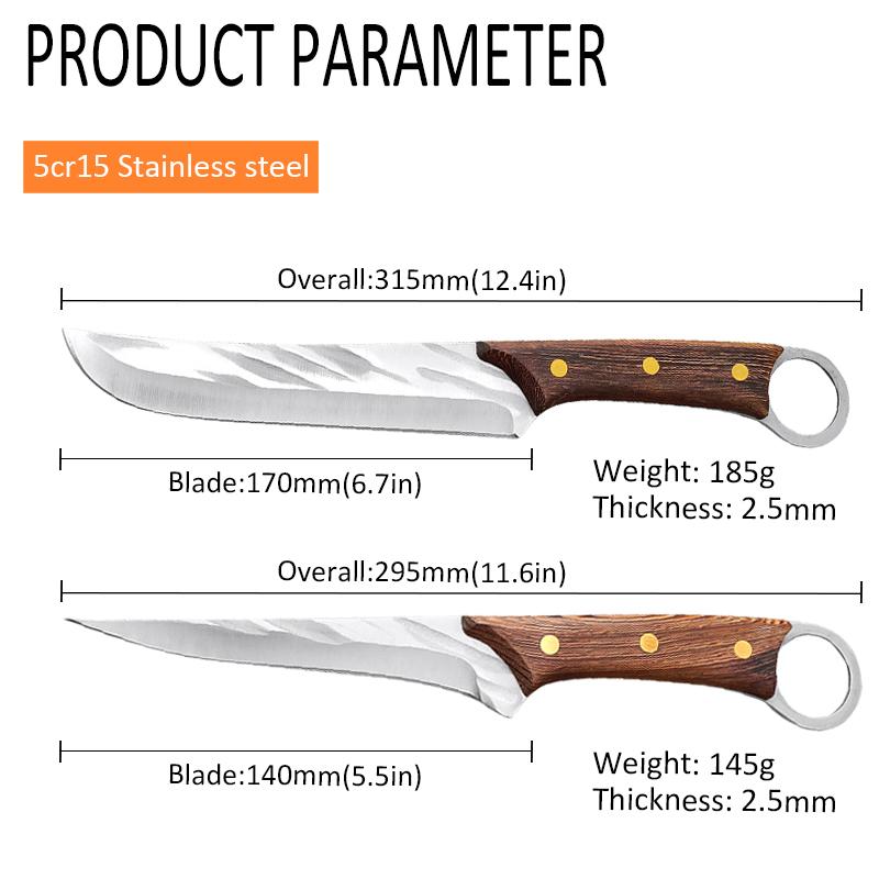 5Cr15Mov Stainless Steel Boning Knife Butcher Knife Household Slicing Knife Meat Cleaver Fruit Knife Outdoor Knife