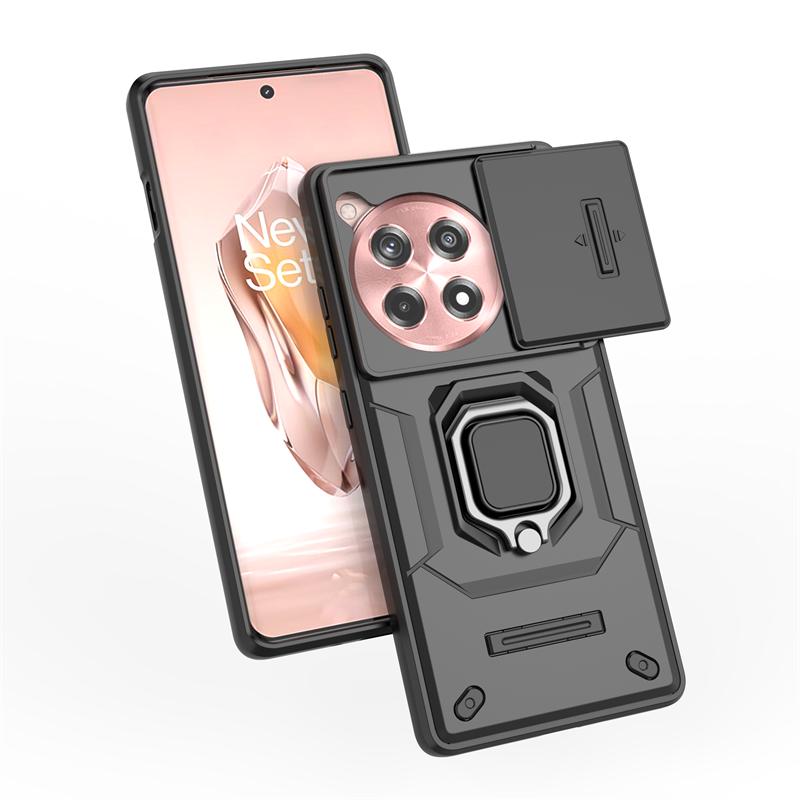 Для OnePlus Ace 3 5G чехол Slide Lens Armor противоударный чехол для телефона для One Plus Ace 3 Ace3 5G автомобильный магнитный держатель кольцо задняя крышка