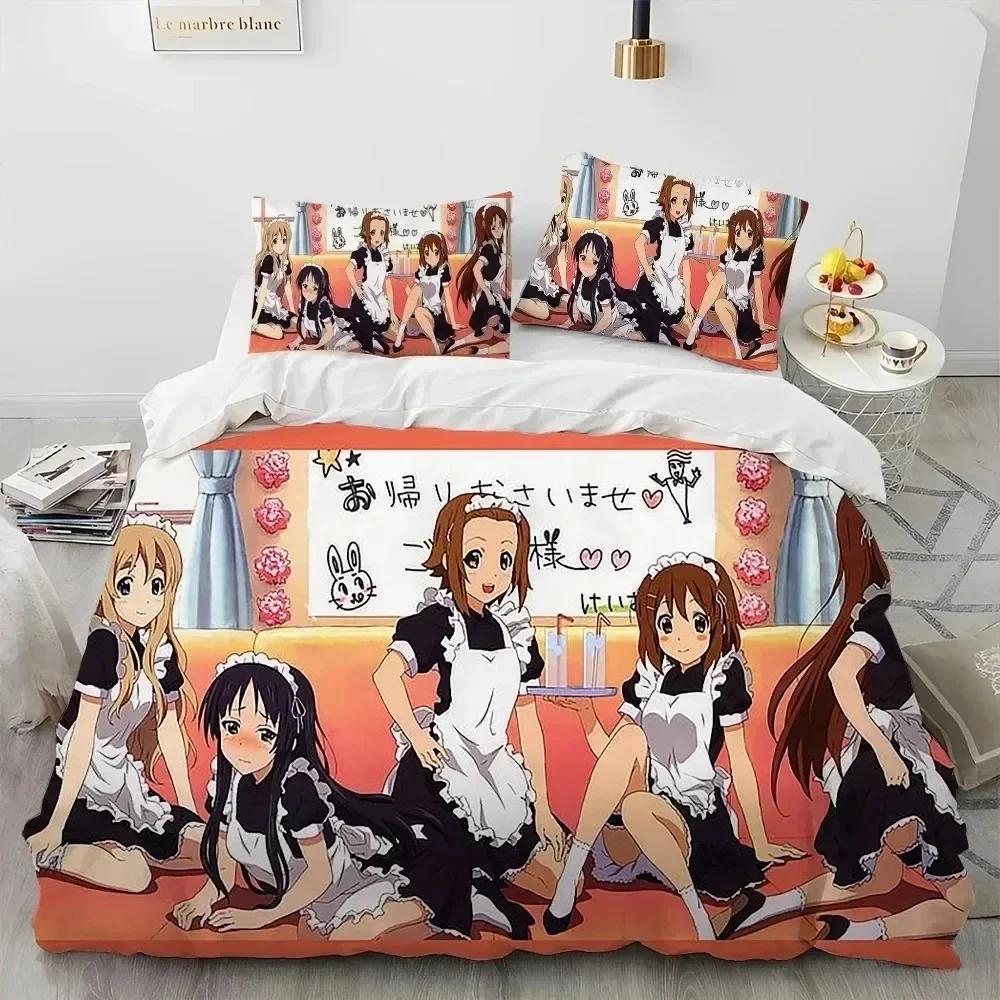Luxury New 3D Print K-On Kawaii Girls Anime Bedding Set Boys Girls Twin Queen King Size Duvet Cover Bed Adult Home Textileextile