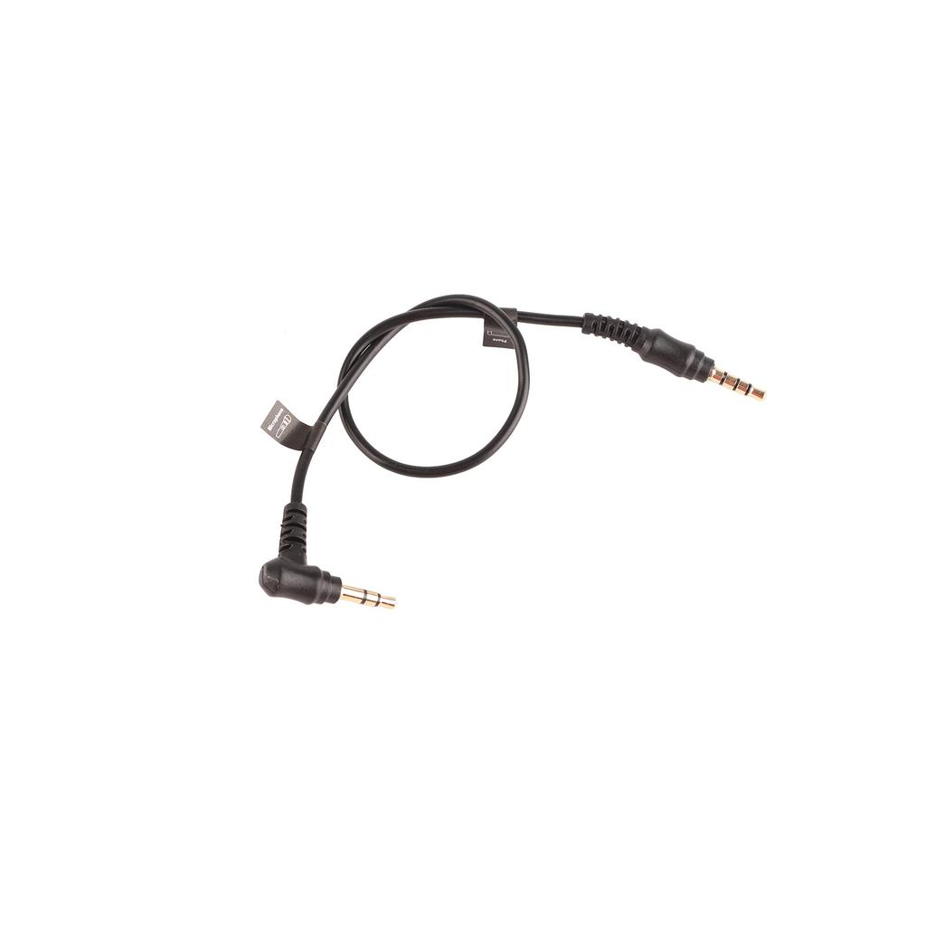 3.5mm TRS‑TRRS 30cm Alloy Audio Connection Cable for Microphone to Mobile Phone Wire