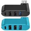 Разветвитель USB-портов для автомобиля, 4-портовый USB 3.0 концентратор, USB 3.0 расширитель-разветвитель, USB-расширитель, Поворотный USB-разветвитель, USB 3.0 расширитель