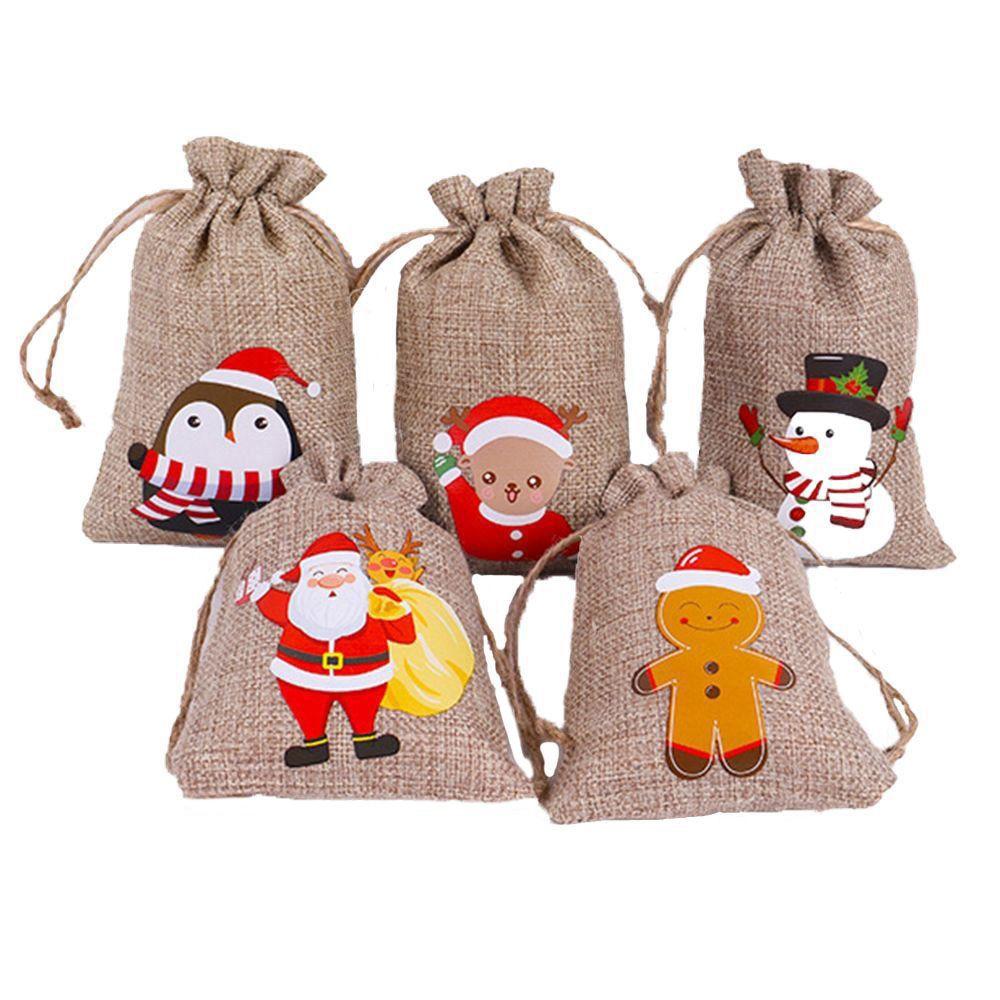 Bags Drawstring Pouch Ornament Storage Bags Christmas Decorations Candy Bags Christmas Ornament