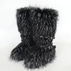 Ladies Winter Imitation Fur Fox Fur Boots Belt Punk European and American Tall Tube 40 Long Tube Snow Boots Shoes