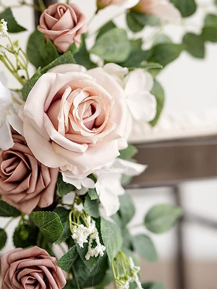 2 шт./компл., украшения для свадебного прохода, стулья, задняя скамья, композиция из цветов розы для уличного декора для свадебной церемонии, празднования