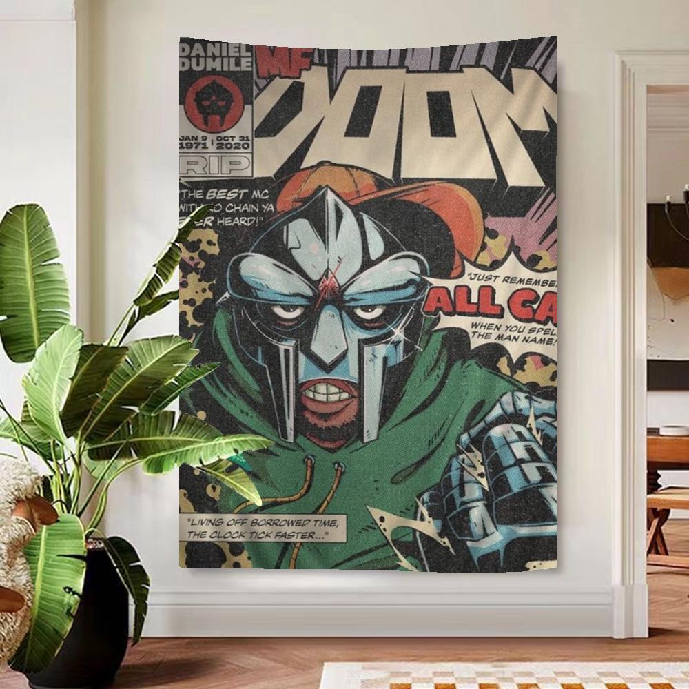 MF DOOM Сделай сам Настенный гобелен Подвесной Таро Хиппи Настенные ковры Общежитие Домашний декор