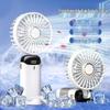 New USB Mini Portable Folding Handheld Fan with Digital Display and Aromatherapy