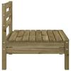 Garden Sofa without Armrests Pressure Treated Pine Wood
