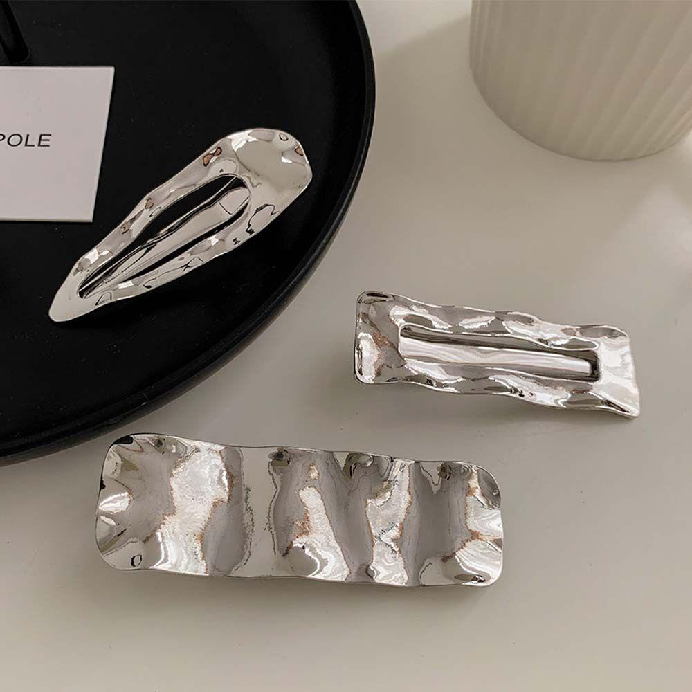 Irregular Drop Shaped Side Bangs Hair Clips Punk Hair Clips Fix Fringe Barrette Metal Hair Pins