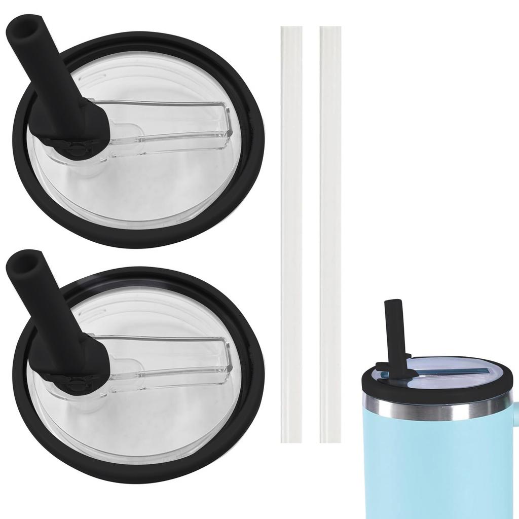 2 упаковки, сменная откидная соломенная крышка для стакана на 40 унций, подходящая для тушителя, устойчивые к разливу крышки стаканов, многоразовая крышка стакана для чашки и