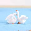2PCS/Set DIY Statue Fairy Garden Ornaments Goose Model Home Decor Miniature Animal Swan Figurine