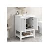 Meuble de salle de bain - MUVOE - 60cm - Lavabo en céramique - Blanc - Design contemporain
