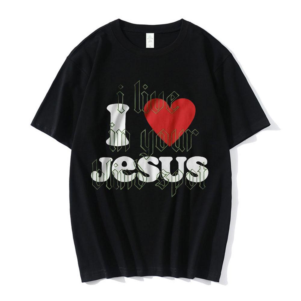 Nicolas Cage Moshi Moshi Jesus Desu T-Shirt Men Funny Meme Picolas Cage Awesome T-shirts Polyester Short Sleeve T Shirt Clothing