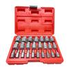 25-Piece Hex Extractor Set for Multi-Spline Broken Screws and Bolts, 1/8-7/8 Inch