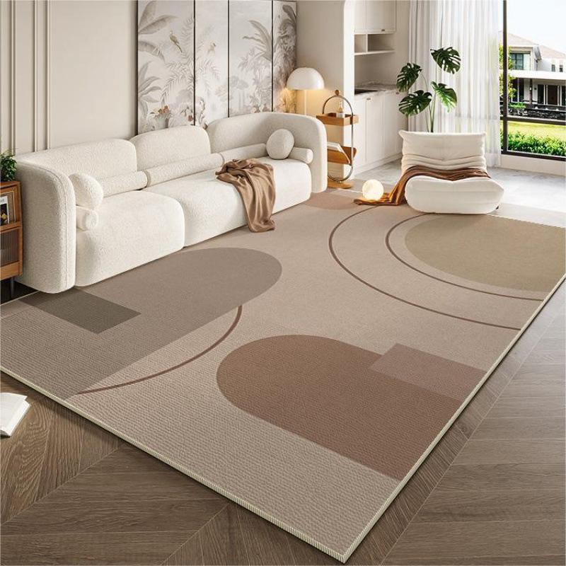 Ковер в кремовом стиле, простой, для гостиной, коврик для дивана, противоскользящий, легко чистится, коврик для комнаты с гардеробом в спальне, украшение для дома