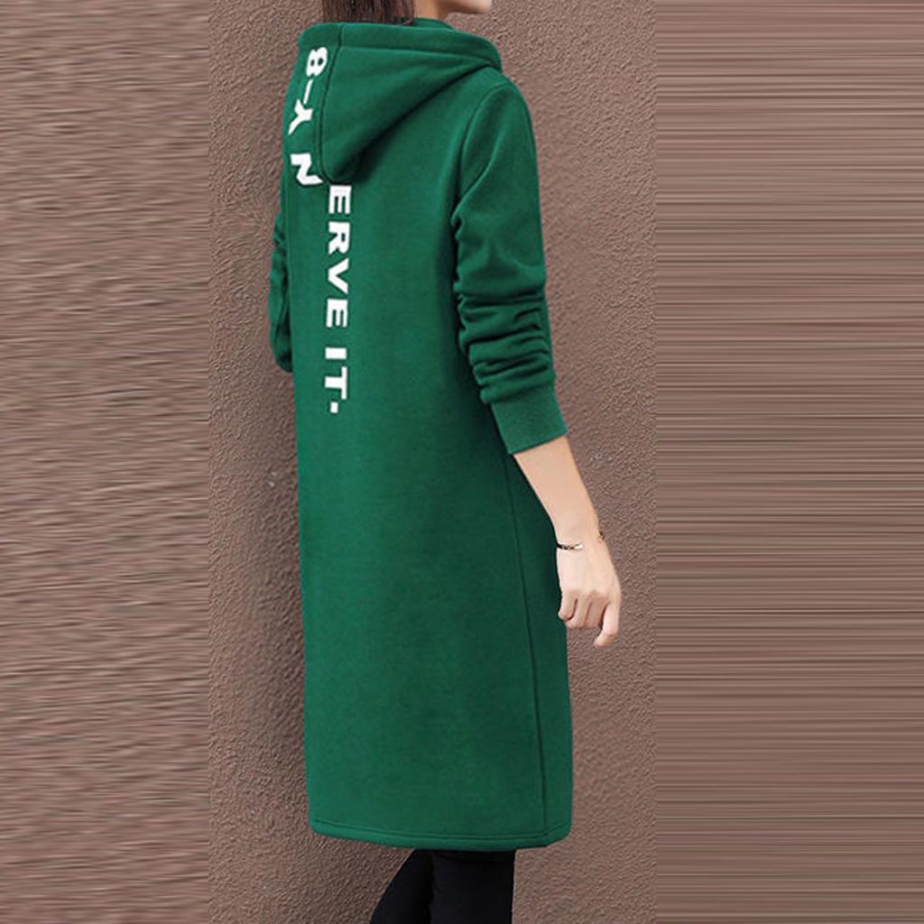 Зимнее женское повседневное модное платье с капюшоном длиной до колена с надписью Lady Sleeve