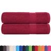 VidaXL Serviettes de douche 2 pcs bordeaux 70x140cm 360g/m² 100% coton, serviette, ensemble de serviettes de bain, serviette 136737