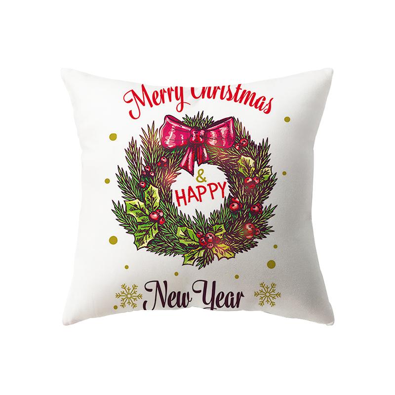 Christmas Theme Christmas Decoration Printing Pattern Cushion Cover Home Living Room Sofa Decoration Pillow Pillow Cover