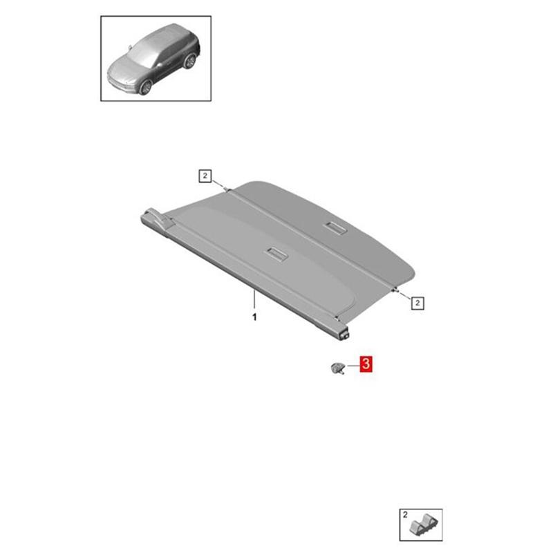 Rear Right Trunk Cargo Cover Bearing Block Support 9Y3867778A1E0 For Cayenne 2018-2024 Bearing Seat Bracket