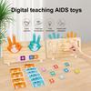 Детская арифметическая игрушка для счета с гибкой рукой, деревянный блок с цифрами, детская дошкольная обучающая игрушка для малышей, мальчиков и девочек, обучающие математические манипуляции