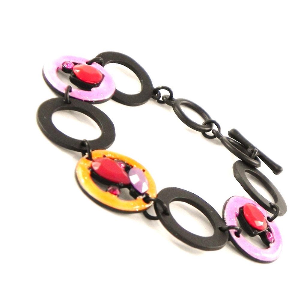 NOA [H8854] — Дизайнерский браслет «Mélusine» розово-оранжевый