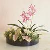 Large Round Table Turntable Centerpiece for Hotel Dining and Private Room Decor - Artificial Flower Art Landscape