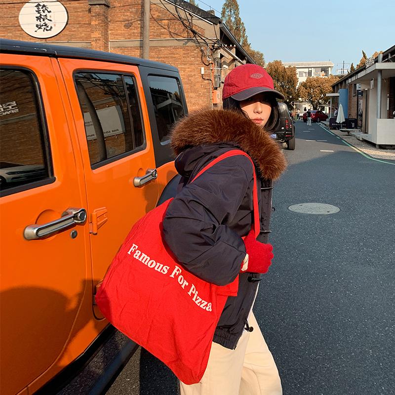 Осень-зима, утепленная теплая парка, женская повседневная милая однотонная Свободная куртка с капюшоном и большим карманом, верхняя одежда