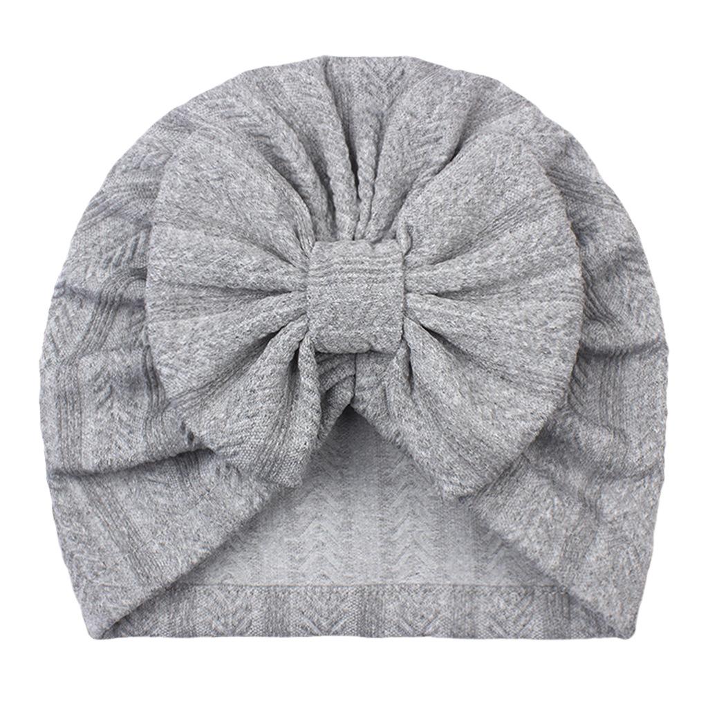Hot Sale Solid Baby Bow Hat Headscarf Baby Toddler Newborn Hat Cap Girls Boy Head Cover