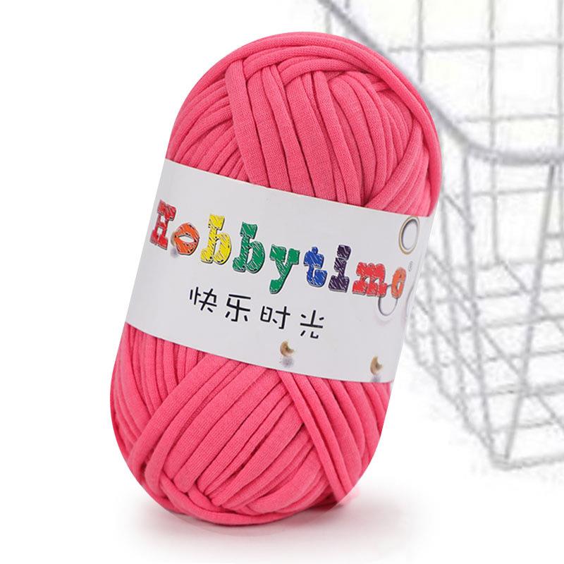 Crochet Knitting Tape Thick Cloth Fabric Strip Yarn 100%Polyester Craft For Hand Knitting Crochet Cushion Blanket Low Elasticity