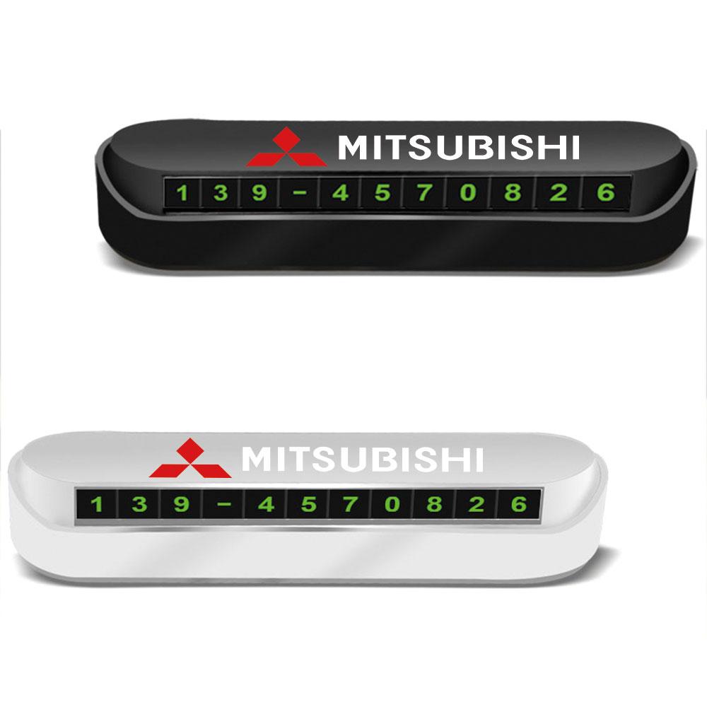 Car Multipurpose Temporary Parking Card Phone Number Plate Accessories For Mitsubishi 9 Ralliart X EX L200 Colt Outlander Pajero