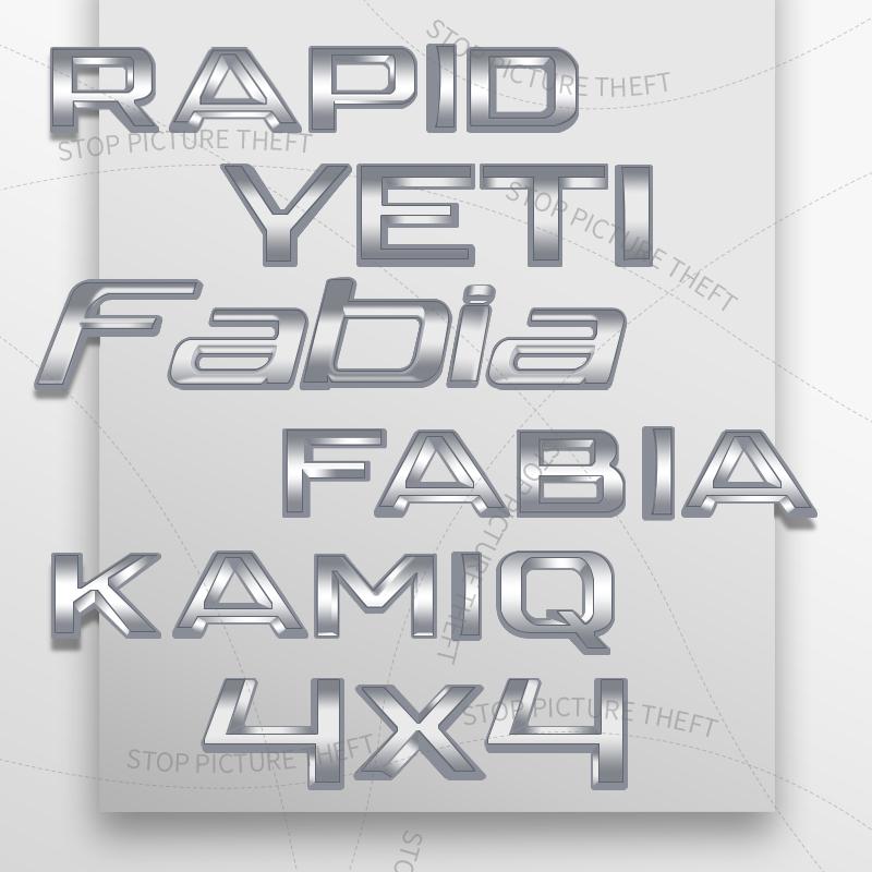 1Pcs 3D Metal For Skoda Octavia Yeti Rapid Kodiaq Karoq Fabia Kamiq Superb 4X4 Logo Car Rear Tail Bumper Trunk Sticker Decal