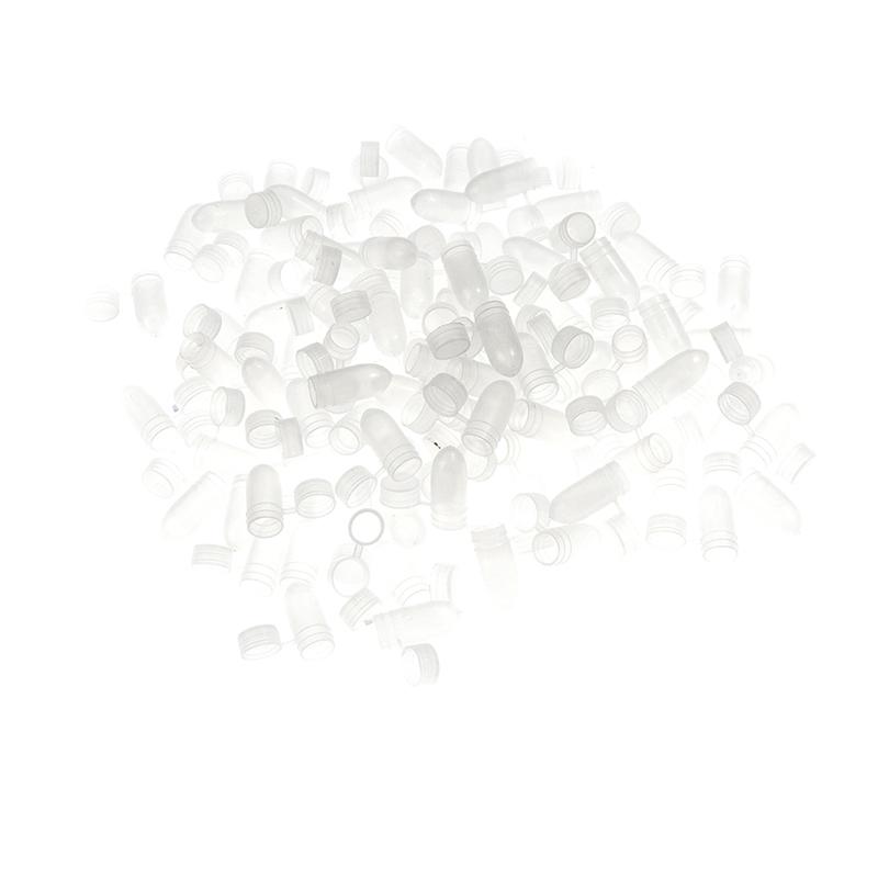 100 Pcs Portable Flip Lid Transparent Capsule Storage Containers Pill Box Holder