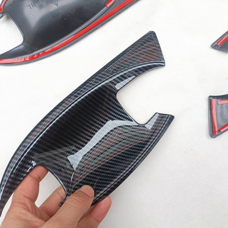 Carbon Fiber Look Door Handle Cover For Chery Omoda 5 FX C5 2024 2025 Accessories Interior Exterior Trim Scratch Protector