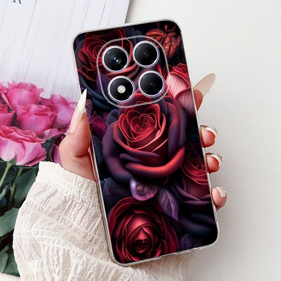 Чехол для Xiaomi Redmi Note 14 Pro Plus Новый Популярный Цветочный Мраморный Мягкий Силиконовый Чехол для Xiaomi Redmi Note 14 Pro Global Capinha