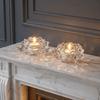 2Pcs Elegant Chinese Glass Lotus Candle Holder Creative Simple Candles Stand  Home Decor