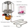 Outdoor Portable Camping Gas Lantern Piezo Ignition Mini Gas Tent Lamp Light with 3 Mantles and