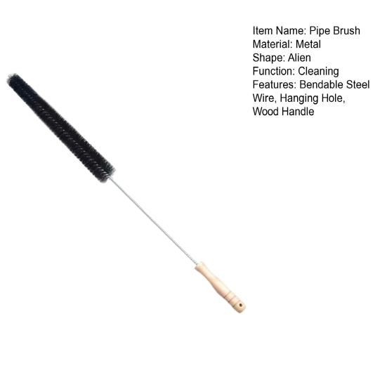Pipe Brush Radiator Cleaner Kit Flexible Steel Wire Dryer Vent Cleaning Brush with Nylon Bristles Anti-Scratch Cleaning Scrubber