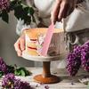Silicone Jar Spatula: Non-Stick Heat Resistant Thin Spatula for Sourdough Stirring Jam Spreading Peanut Butter Scraping Cake Icing Pink Kitchen Tool