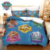 PAW Patrol Bedding Set Chase Marshall 3pc Duvet Cover Set, Kids Boys Blue Cartoon Quilt Cover with 2 Pillowcases, No Sheet