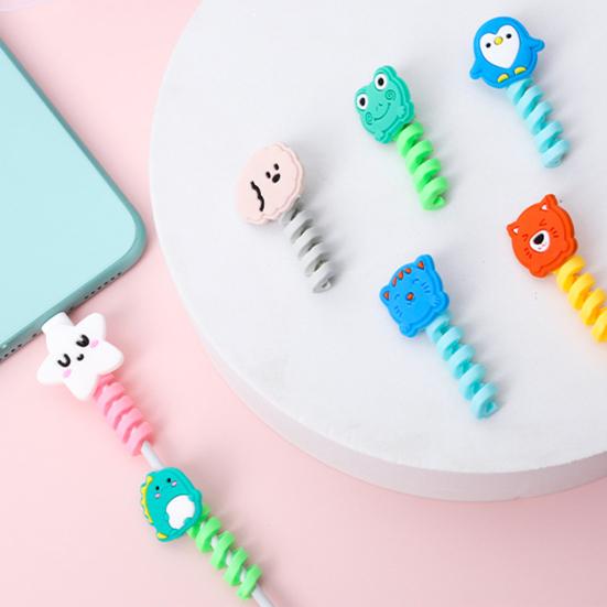 1 шт. Кабель «Медведь» для USB-протекторов Органайзер Мультяшное животное Кабель для зарядки и передачи данных AVE