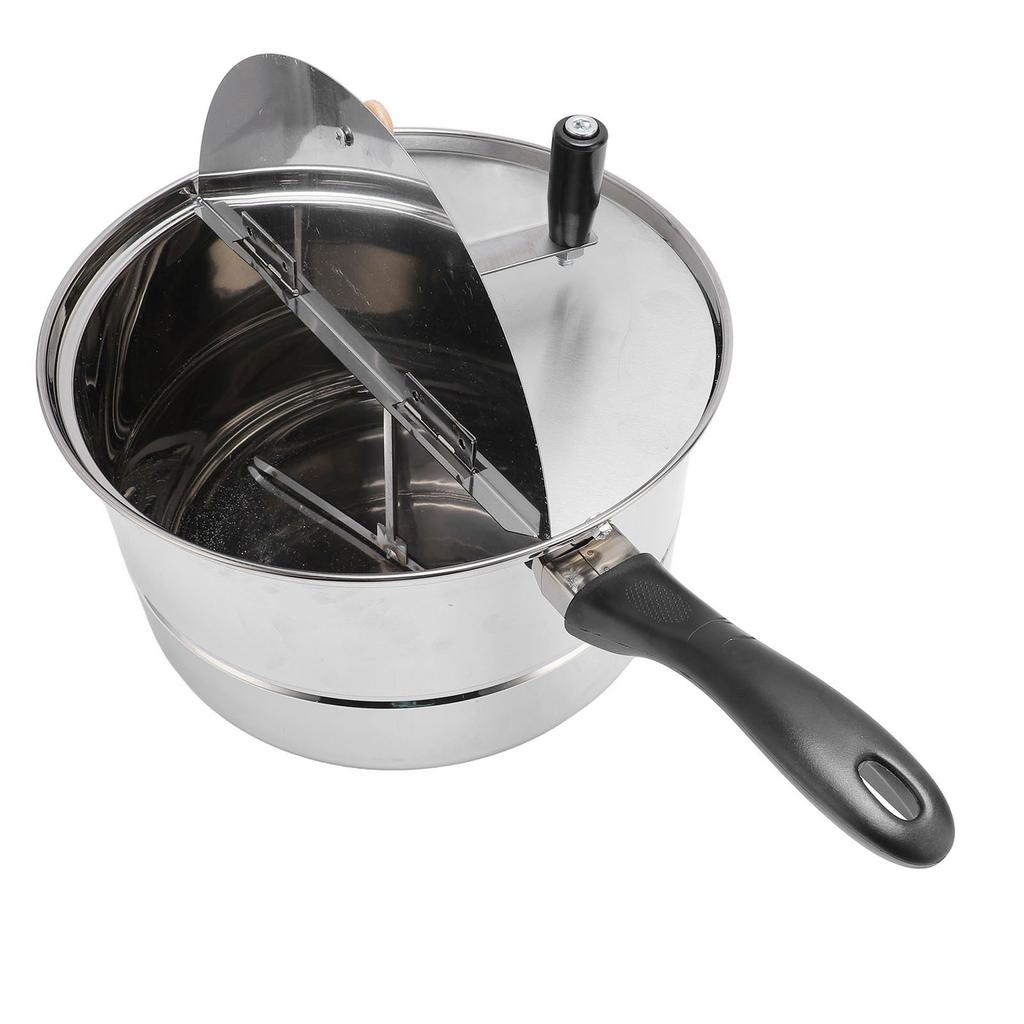 Попкорн-мейкер для плиты из нержавеющей стали, попкорница с ручкой для газа, электрического нагрева