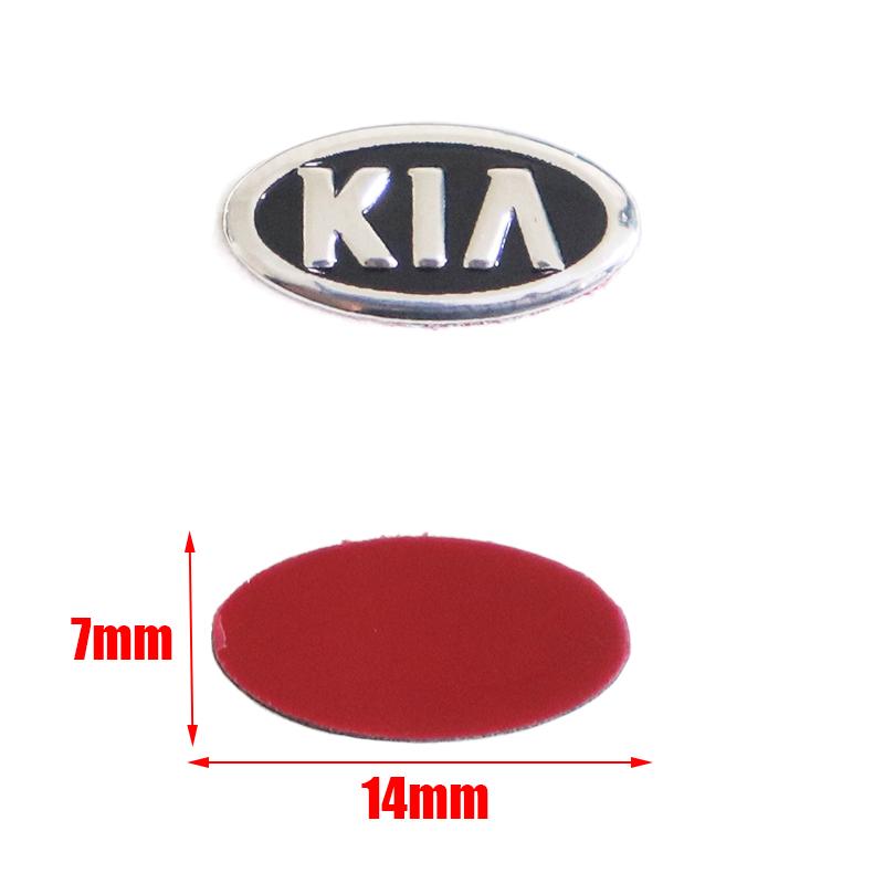 50pcs 100pcs Hot sale old 16mm 14mm 3D Aluminum Car Logo Key Fob Decoration Emblem Auto Key Badge Sticker Accessories For kiaSB2