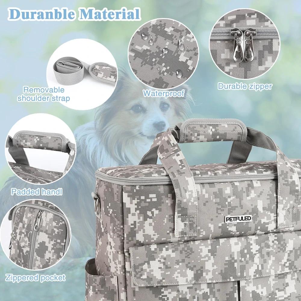Complete Dog Travel Bag for Supplies, Weekend Pet Travel Kit for Dogs and Cats, Airline Approved Travel Bag