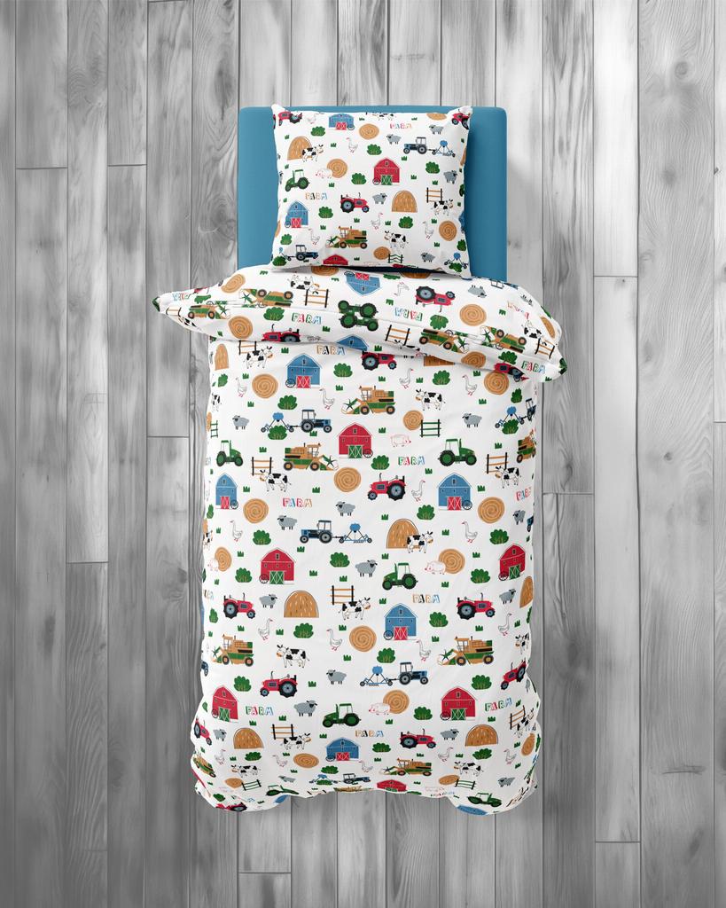 Children's bedding set 140x200 tractors farm xoxo dreams