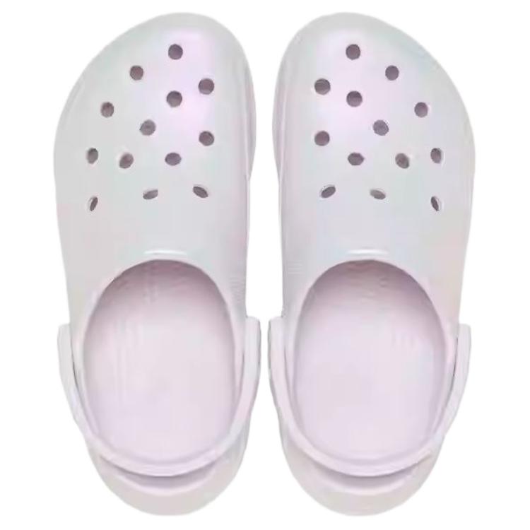 Crocs Удобные Простые Туфли с Отверстиями Маленький Кит Женская Обувь Белый Фиолетовый 213220-5DK