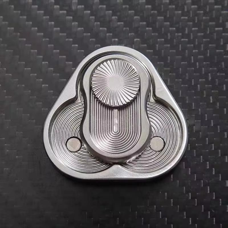 Triangle Magnetic Fidget Slider For Adults Edc Metal Finger Push Card Anti Stress Spinner Toy Autism Anxiety Relief Sensory Toys