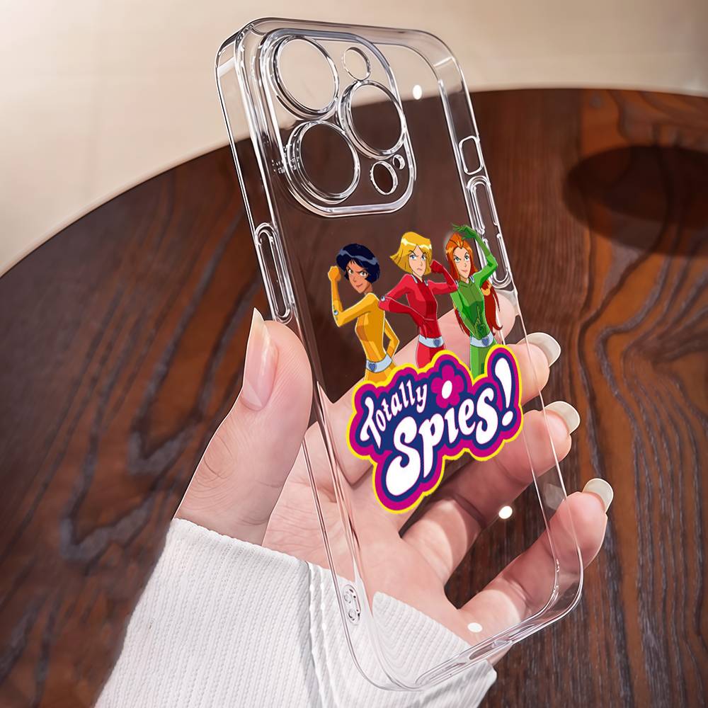 Чехол для телефона Totally Spies Для IPhone 17 16 15 14 11 Pro Max 13 12 Mini 17Air 16e Ударопрочный Мягкий Прозрачный Чехол Coque