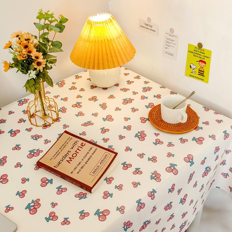 Small Fresh Student Flannel Tablecloth Desk Bedside Table Coffee Table Cover Cloth Photo Background Picnic Cloth