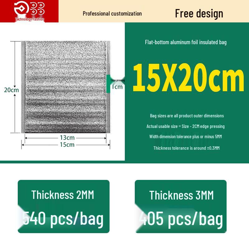 Large Capacity Thickened Aluminum Foil Insulated Bag with Adhesive Strip